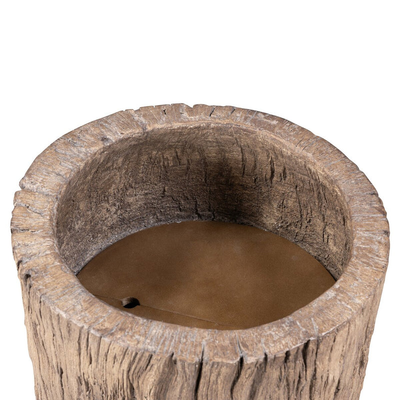 Tarrow Planter - Faux Brown Wood