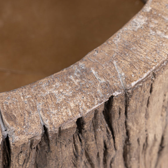 Tarrow Planter - Faux Brown Wood