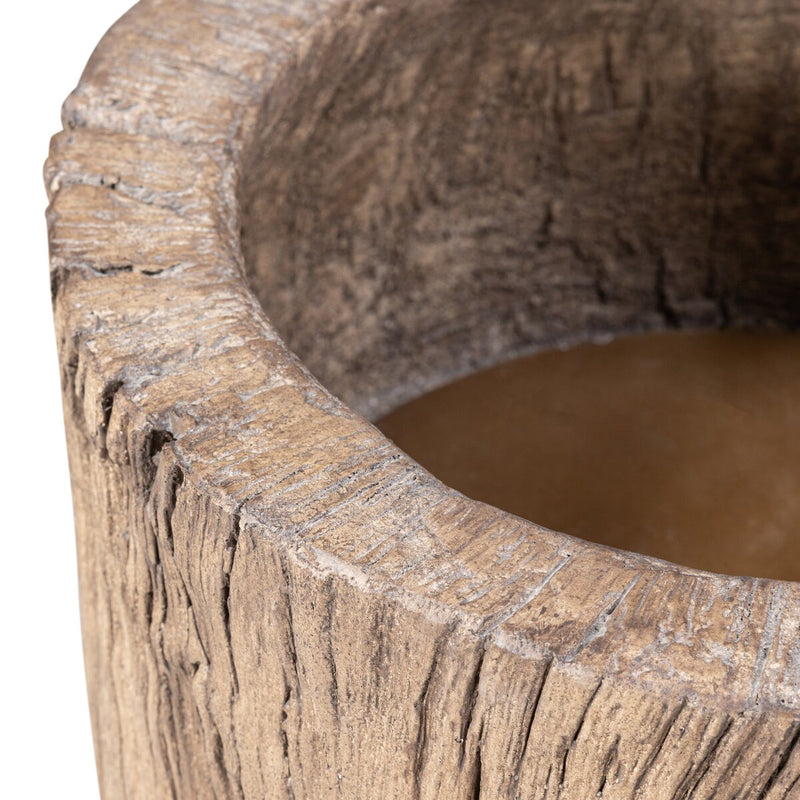 Tarrow Planter - Faux Brown Wood