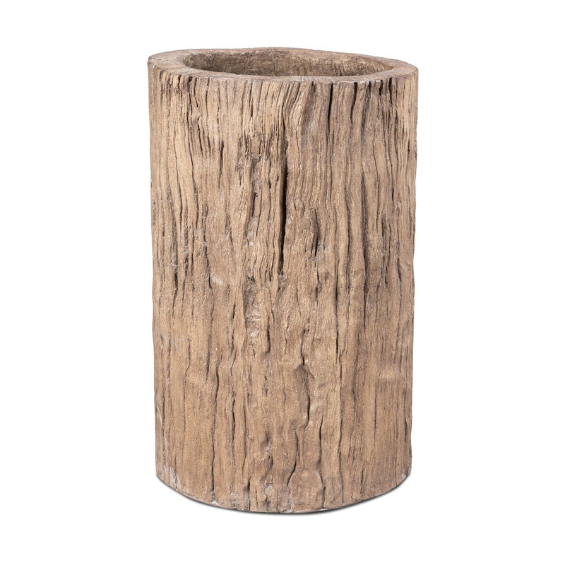 Tarrow Planter - Faux Brown Wood