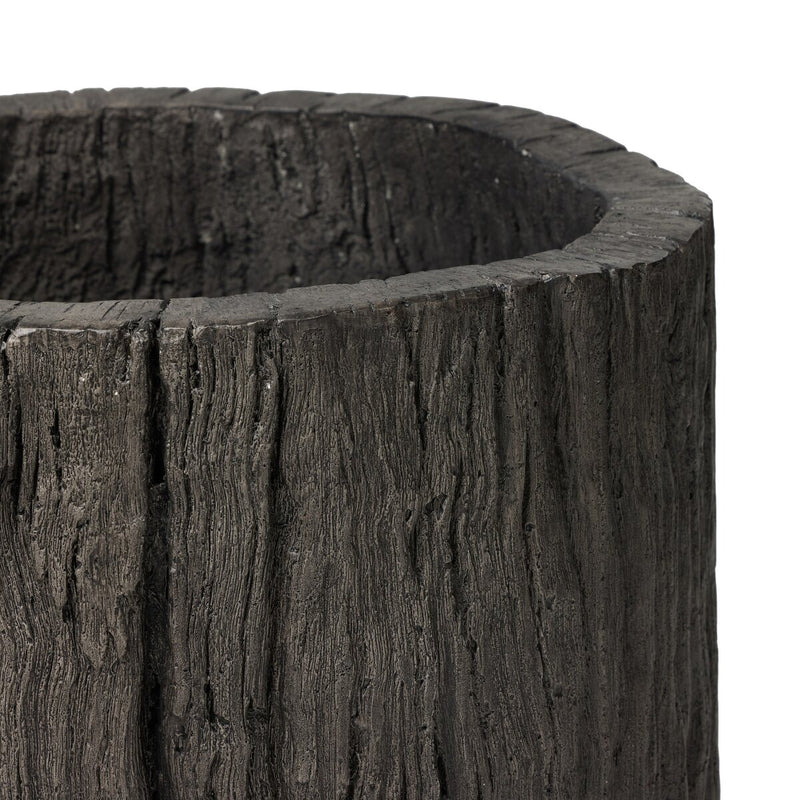 Tarrow Planter - Faux Black Wood