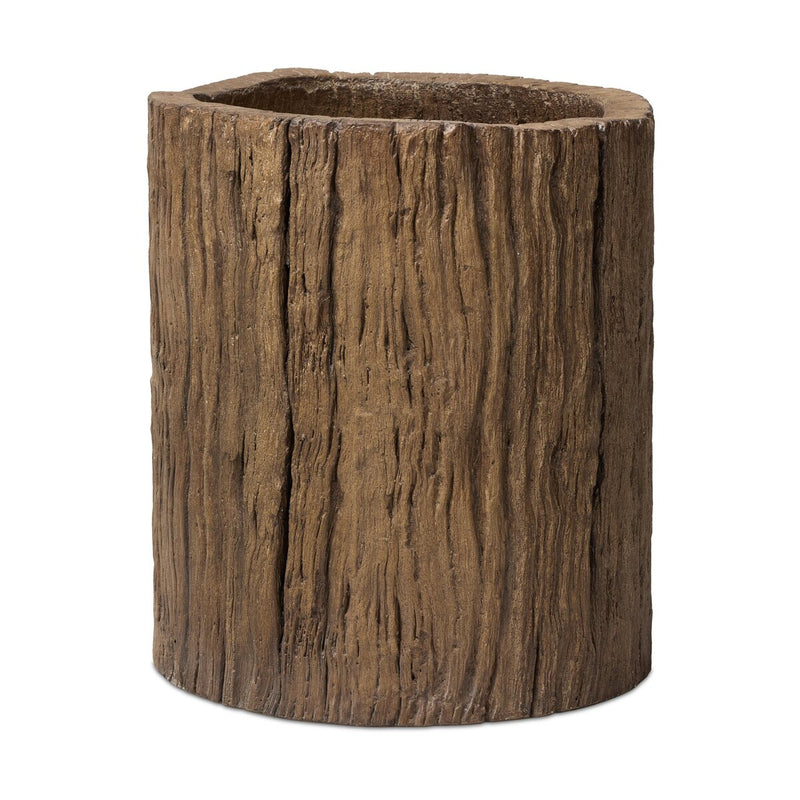 Tarrow Planter - Faux Brown Wood