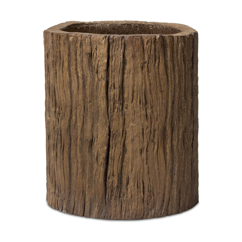 Tarrow Planter - Faux Brown Wood