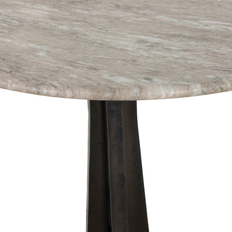 Wrenley Bistro Table - Antique White Marble