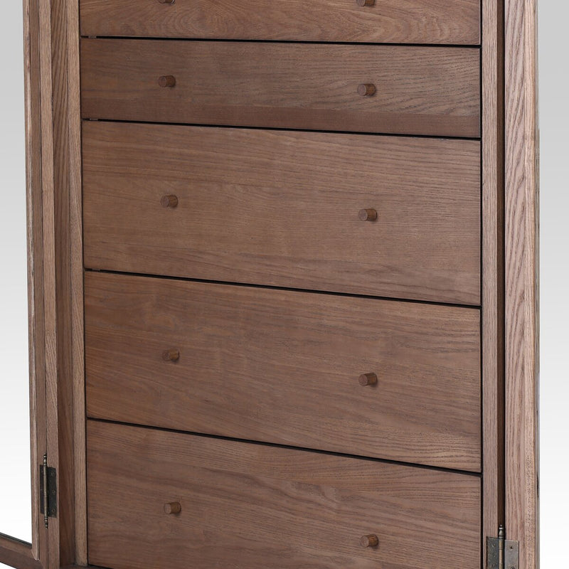 Rosalind Mirror Armoire - Amber Ash Veneer