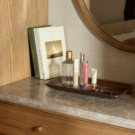 Rosalind Mirror Armoire - Amber Ash Veneer