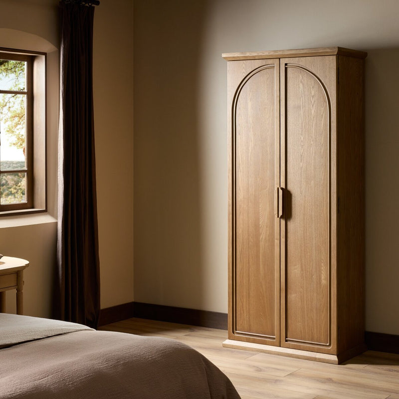 Rosalind Mirror Armoire - Amber Ash Veneer