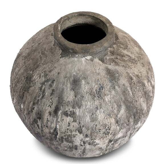 Dunia Vessel - Distressed Grey Terracotta