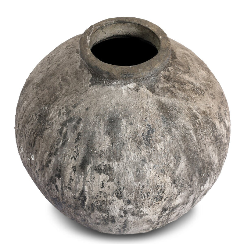 Dunia Vessel - Distressed Grey Terracotta