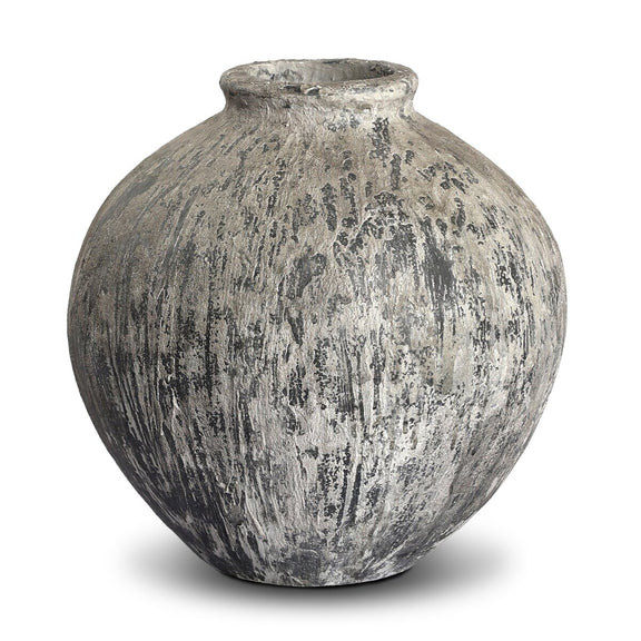 Dunia Vessel - Distressed Grey Terracotta