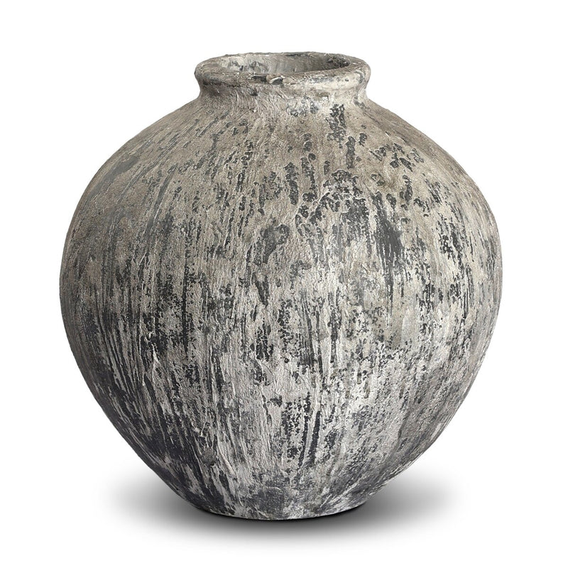 Dunia Vessel - Distressed Grey Terracotta