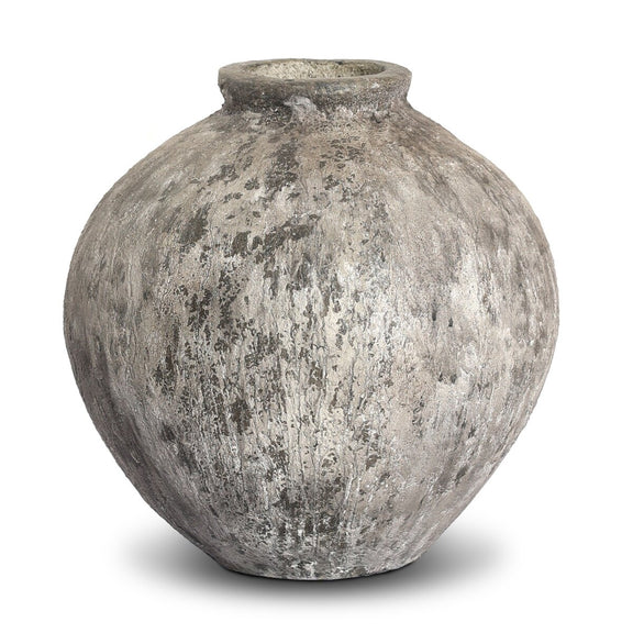 Dunia Vessel - Distressed Grey Terracotta