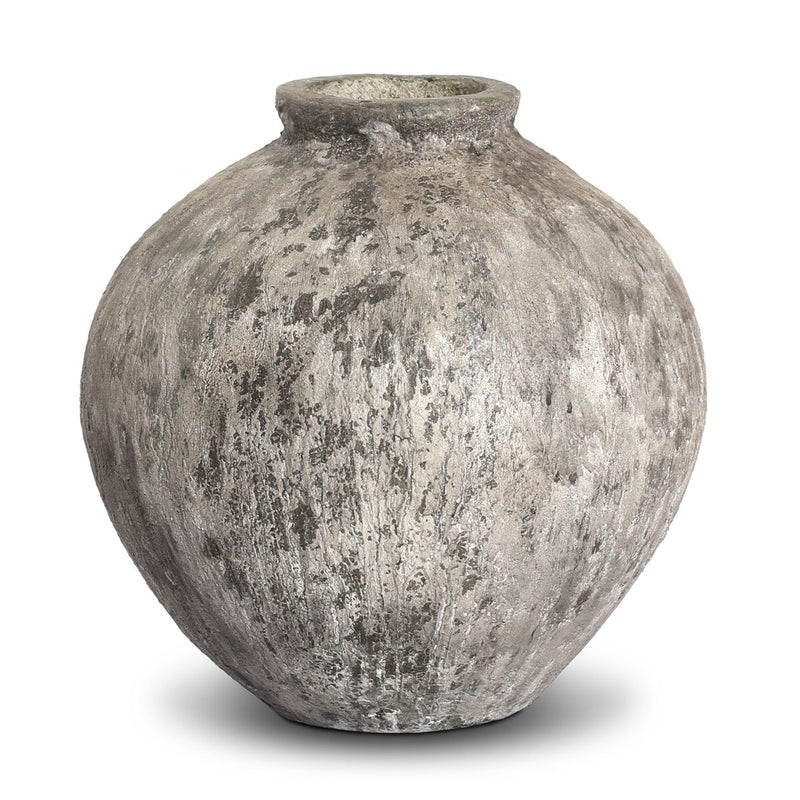 Dunia Vessel - Distressed Grey Terracotta
