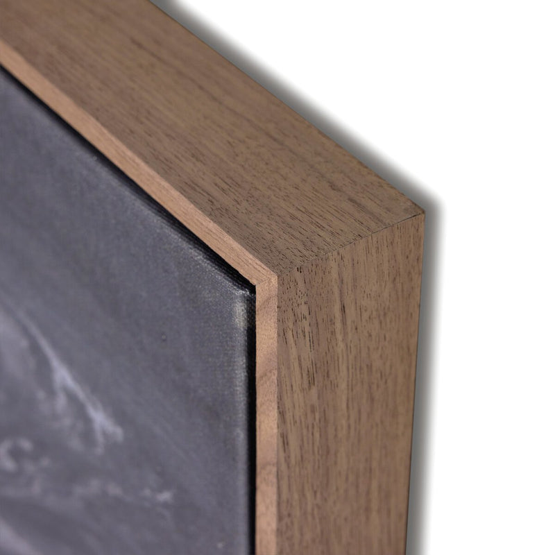 I Love You, Winter - Left by Brooke Noel Morgan - Rustic Walnut Floater