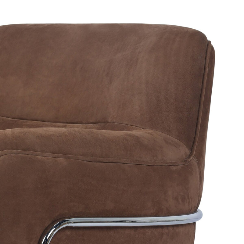 Brahms Swivel Chair - Nubuck Tobacco