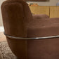 Brahms Swivel Chair - Nubuck Tobacco