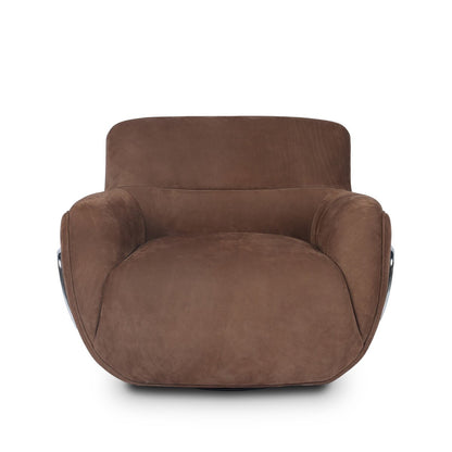 Brahms Swivel Chair - Nubuck Tobacco