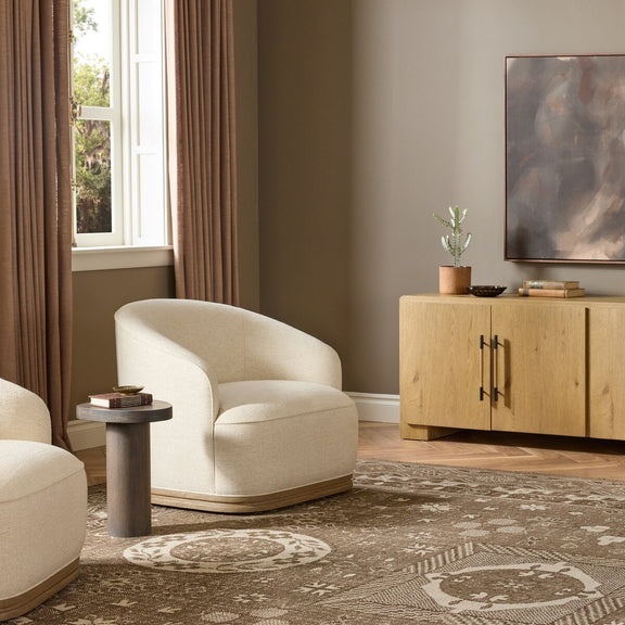 Lonnie Swivel Chair - Merida Natural