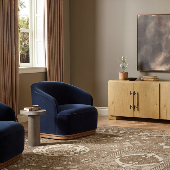 Lonnie Swivel Chair - Monte Navy