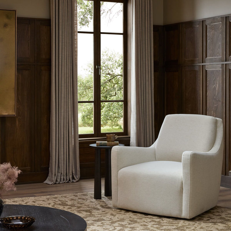 Elowen Swivel Chair - Crypton Nomad Snow