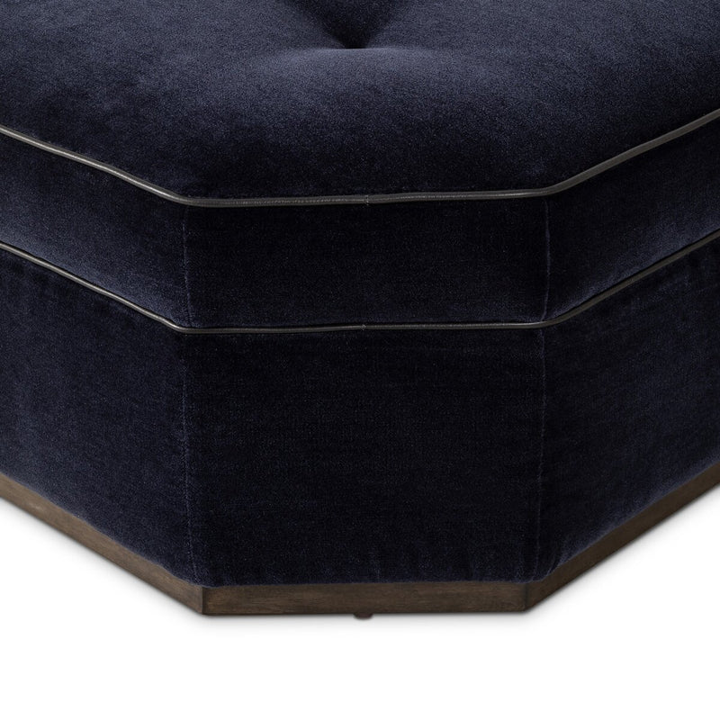 Tonna Cocktail Ottoman - Monte Navy