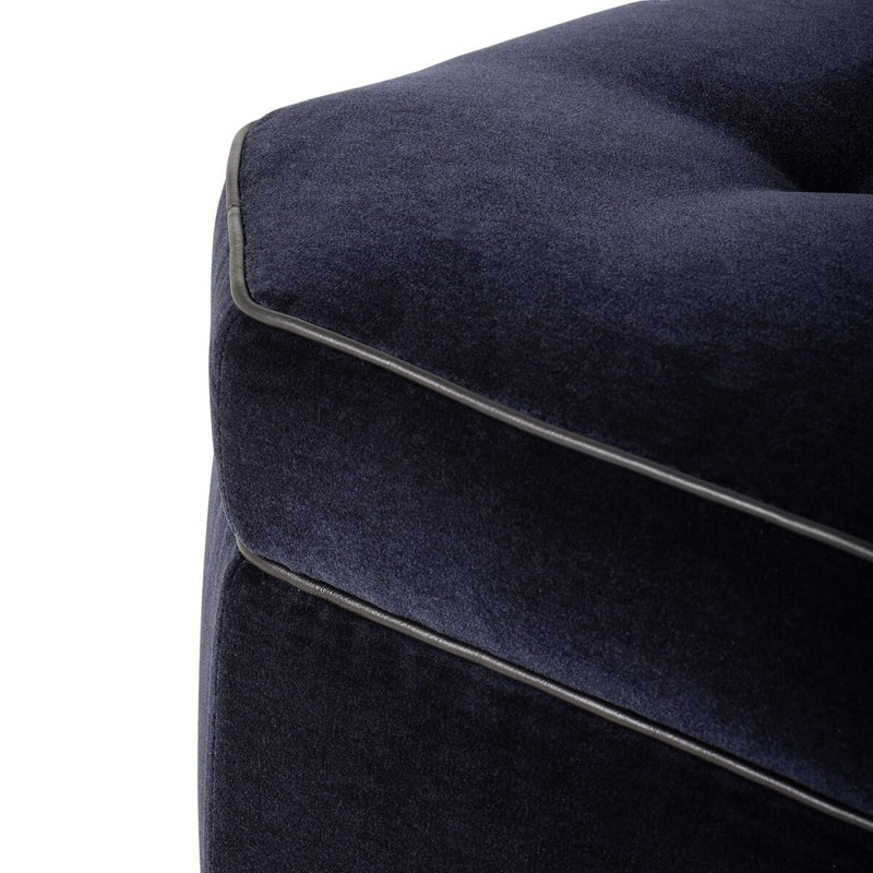 Tonna Cocktail Ottoman - Monte Navy