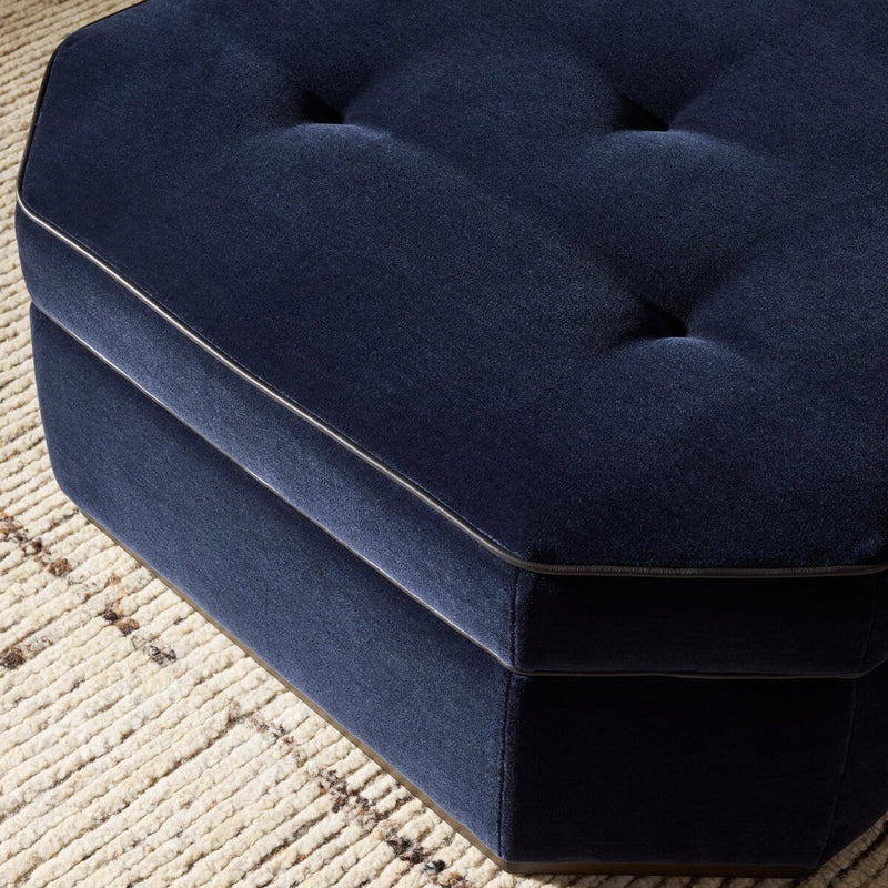 Tonna Cocktail Ottoman - Monte Navy