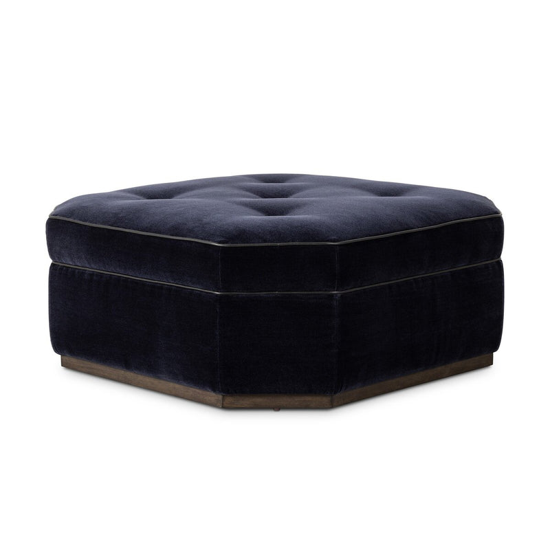 Tonna Cocktail Ottoman - Monte Navy