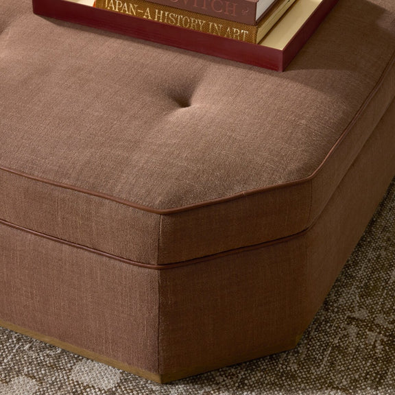 Tonna Cocktail Ottoman - Savoy Sienna