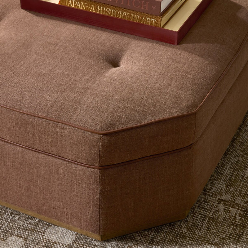 Tonna Cocktail Ottoman - Savoy Sienna