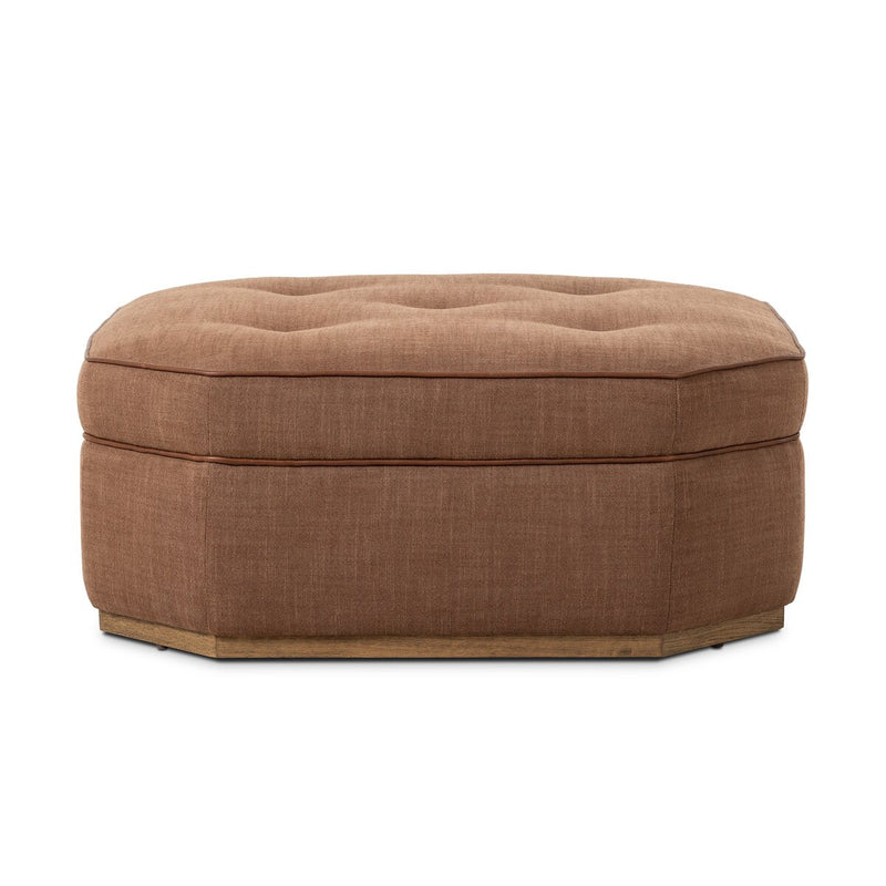 Tonna Cocktail Ottoman - Savoy Sienna
