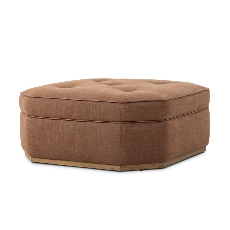 Tonna Cocktail Ottoman - Savoy Sienna