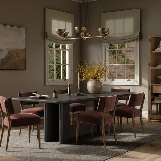 Nadine Dining Table - Smoked Black Oak Veneer