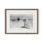 Lois At The Beach by Barbara Alper - Rustic Walnut