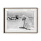 Lois At The Beach by Barbara Alper - Rustic Walnut