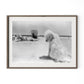 Lois At The Beach by Barbara Alper - Rustic Walnut