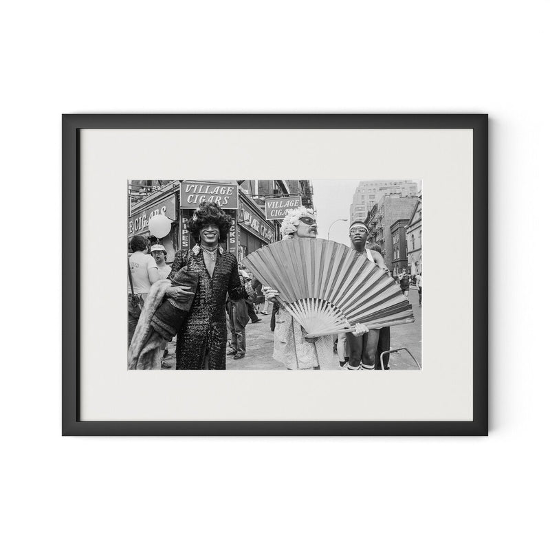 Marsha P. Johnson At Pride March by Barbara Alper - Black Maple