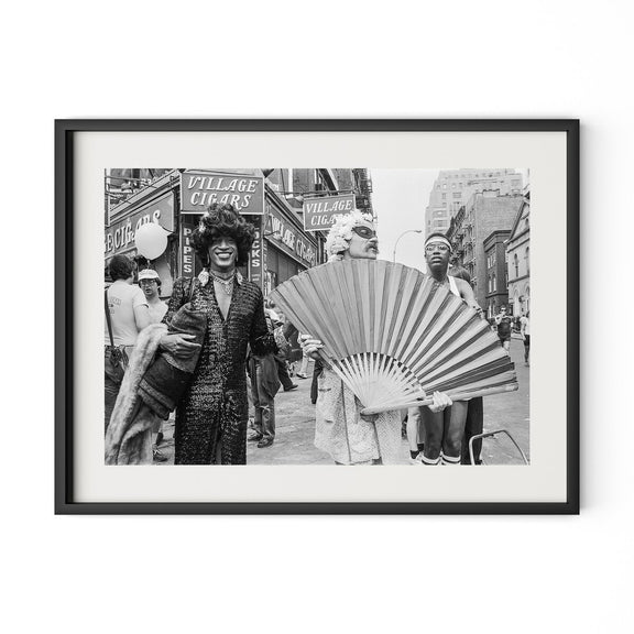 Marsha P. Johnson At Pride March by Barbara Alper - Black Maple