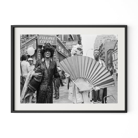 Marsha P. Johnson At Pride March by Barbara Alper - Black Maple