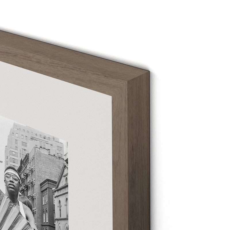 Marsha P. Johnson At Pride March by Barbara Alper - Rustic Walnut