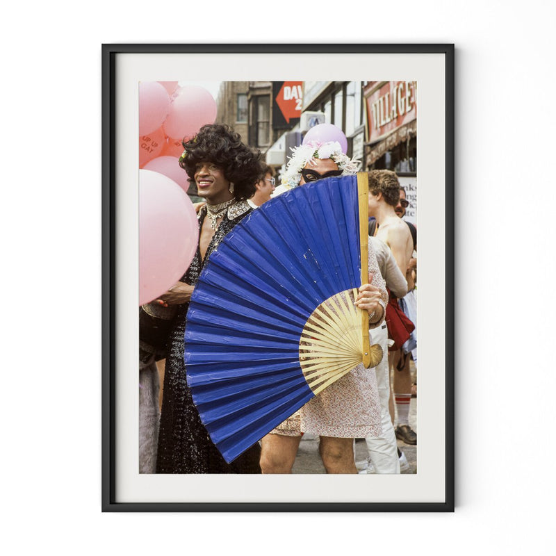 Johnson & Others At Pride March by Barbara Alper - Black Maple