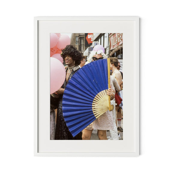 Johnson & Others At Pride March by Barbara Alper - White Maple
