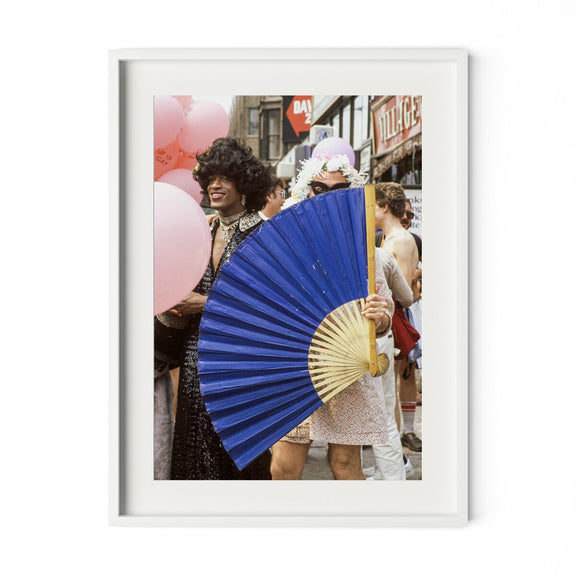Johnson & Others At Pride March by Barbara Alper - White Maple