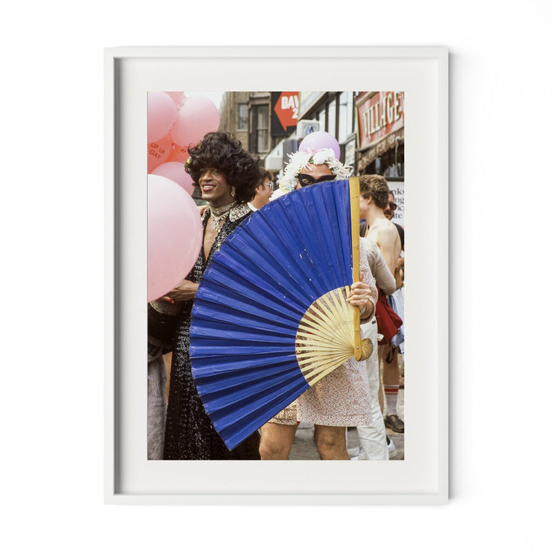 Johnson & Others At Pride March by Barbara Alper - White Maple