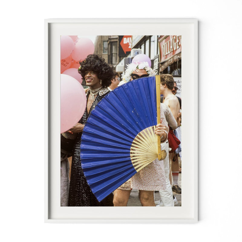 Johnson & Others At Pride March by Barbara Alper - White Maple