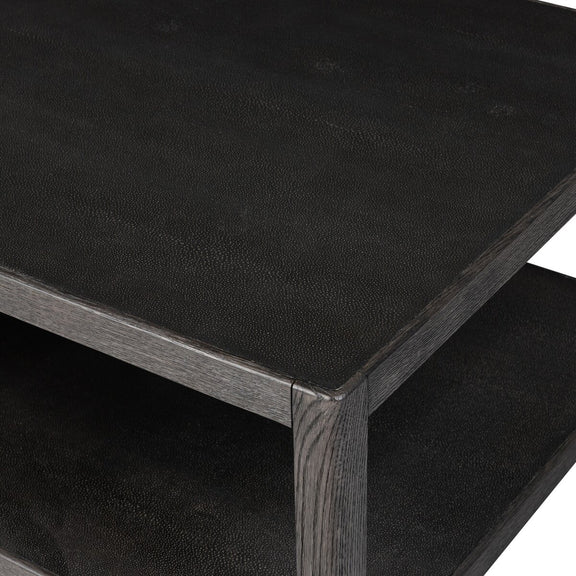 Bucco Rectangular Coffee Table - Black Oak Solid