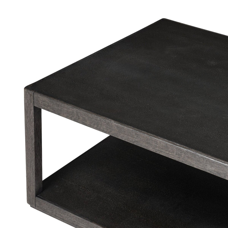 Bucco Rectangular Coffee Table - Black Oak Solid
