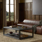 Bucco Rectangular Coffee Table - Black Oak Solid