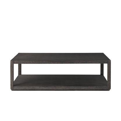 Bucco Rectangular Coffee Table - Black Oak Solid