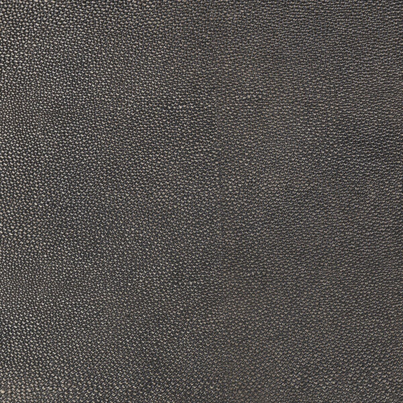 Bucco Round Coffee Table - Black Faux Shagreen